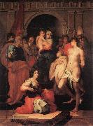 Rosso Fiorentino Madonna Enthroned and Ten Saints oil on canvas